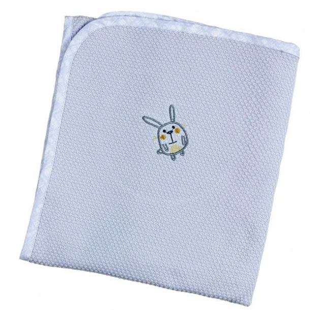 Πάνα Πικέ Βαμβακερή Bebe Κουκουτσάκι 80x80εκ. Elephant Σιέλ 30922