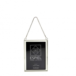 Κορνίζα Κρεμαστή Μεταλλική Ασημί ESPIEL 13x18εκ. FAM710