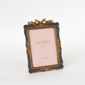 Κορνίζα Polyresin Πράσινο-Χρυσό 14x2x21εκ. ESTHETI 756-12067