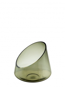 Κηροπήγιο Χειροποίητο Φυσητό Γυαλί Γκρι 19,8x19εκ. Zen Collection 25.43.52132