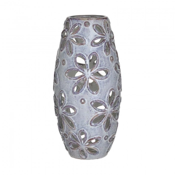 Βάζο Διάτρητο Κεραμικό Αντικέ Μπεζ inart Φ14x29εκ. 3-70-078-0031