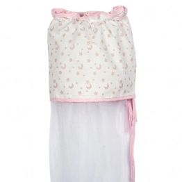 Κουνουπιέρα Κρεβατιού Nylon-Βαμβακερή 180x540εκ. Fly Me Pink 80201
