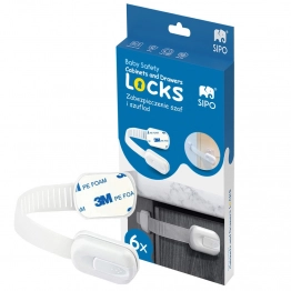 Ρυθμιζόμενες Ασφάλειες Πολλαπλών Χρήσεων Σετ 6τμχ Πλαστικό-ABS Sipo SIP-SBS-217