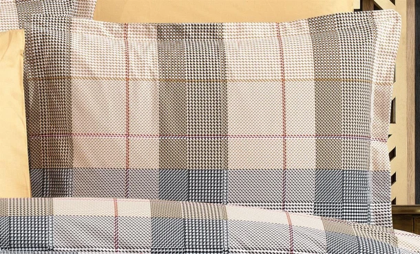 Μαξιλαροθήκη Φανελένια 50x70εκ. Εμπριμέ Αντιγόνη 340 Beige Dimcol