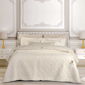 Κουβερλί Microfiber King 240x250εκ. Classic 2358 Εκρού Greenwich Polo Club