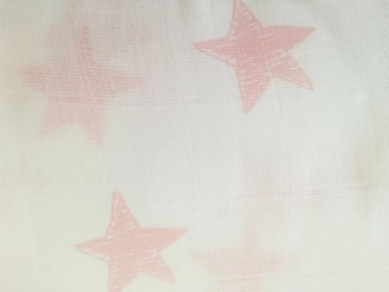 Μουσελίνα Βαμβακερή 120x100εκ. Πολλαπλών Χρήσεων Ροζ Αστέρια Minene MN21301