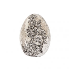 Πασχαλινό Διακοσμητικό Αυγό Polyresin Ασημί iliadis 6x10εκ. 85706