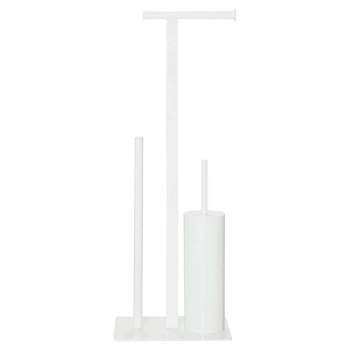 Πιγκάλ Με Χαρτοθήκη Μεταλλικό 27,5x19,8x73,5εκ. Square White Sealskin 362373610