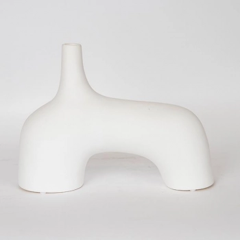 Βάζο Κεραμικό Λευκό 34x10x25εκ. ESTHETI 752-20141