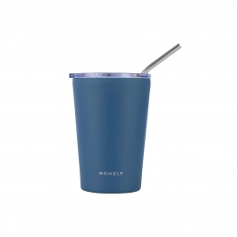 Θερμός-Ποτήρι Ανοξείδωτο Coffee Mug Homely Indigo Blue 400ml-9x8,5x13εκ. Estia 01-32685