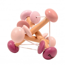 Κουδουνίστρα Ξύλινη Ελαστική Pink Magni MGN2959P