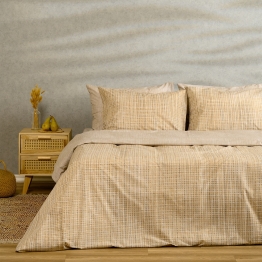 Παπλωματοθήκη Polycotton Μονή 165x245εκ. Mateo Beige Casual Line Melinen 20004790