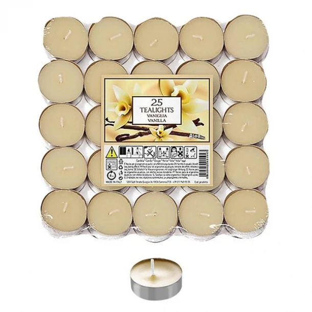 Κεριά Ρεσώ Σετ 25τμχ Αρωματικά Βανίλια Homie 37-432