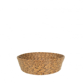 Καλάθι Rattan Στρογγυλό Natural 21x6εκ. ESPIEL SUL105
