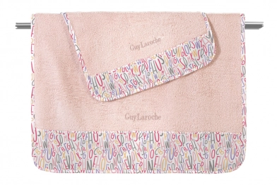 Σετ 2τμχ Βρεφικές Πετσέτες Βαμβακερές Letters Pinky Guy Laroche