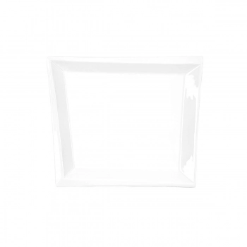 Πιάτο Φαγητού Τετράγωνο Πορσελάνης Λευκό Art Et Lumiere 26x22x2,5εκ. 06985