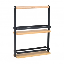 Θήκη Οργάνωσης Με Χερούλι 2 Όροφη Bamboo-Μεταλλική 25,5x18x30,5εκ. Essentials Estia 01-30759