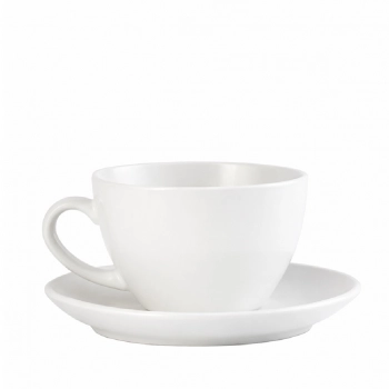 Φλυτζάνι Jumbo Με Πιατάκι Πορσελάνης Morgan White Matte ESPIEL 400ml-16x16x8,5εκ. OW2058K6