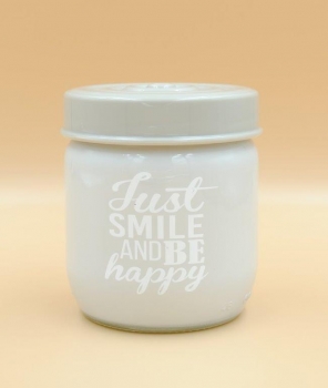 Δοχείο Κουζίνας Γυάλινο 425ml Just Smile Veltihome 21-14635 Grey