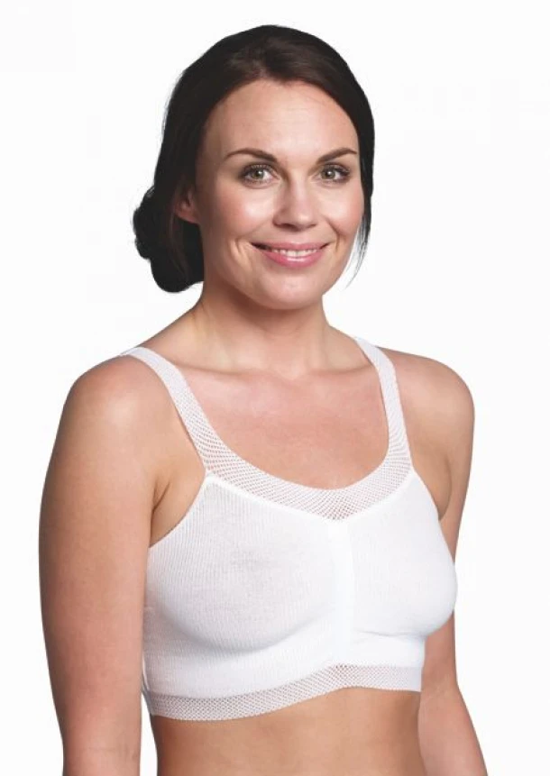 Σουτιέν Εγκυμοσύνης-Θηλασμού Άνετο Βαμβακερό Λευκό Medium Carriwell CW551