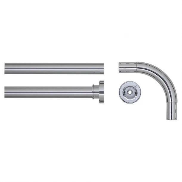 Βραχίονας Μπάνιου Γωνιακός Αλουμινίου Chrome 2,8x2,8x90εκ. Sealskin 276666218