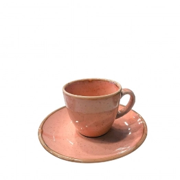 Φλυτζάνι Με Πιατάκι Espresso Πορσελάνης Reactive Pink Essentials ESPIEL 90ml-12x6εκ. OWS101K6