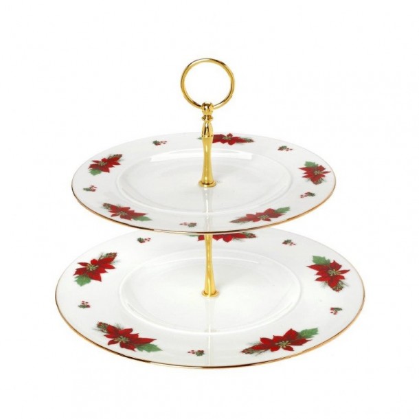 Χριστουγεννιάτικη Ορντερβιέρα 2 Όροφη Πορσελάνης Poisentia CRYSPO TRIO 06.241.73