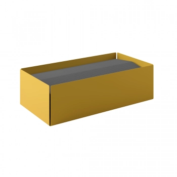 Θήκη Για Χειροπετσέτες Ανοξείδωτη Matt Yellow 25x13x7,5εκ. Pam & Co 121-603