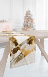 Χριστουγεννιάτικο Runner Αλέκιαστο 2 Όψεων Polyester 2018 Laser Cut 40x160εκ. Saint Clair