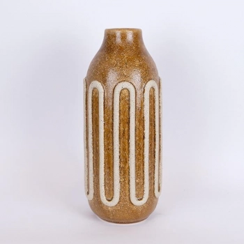 Βάζο Κεραμικό Κίτρινο-Μουσταρδί-Μπεζ 16,3x39εκ. ESTHETI 752-20335