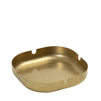 Σταχτοδοχείο Ανοξείδωτο 18/10 Χρυσό Snow ESPIEL 10x10x2εκ. FEV202