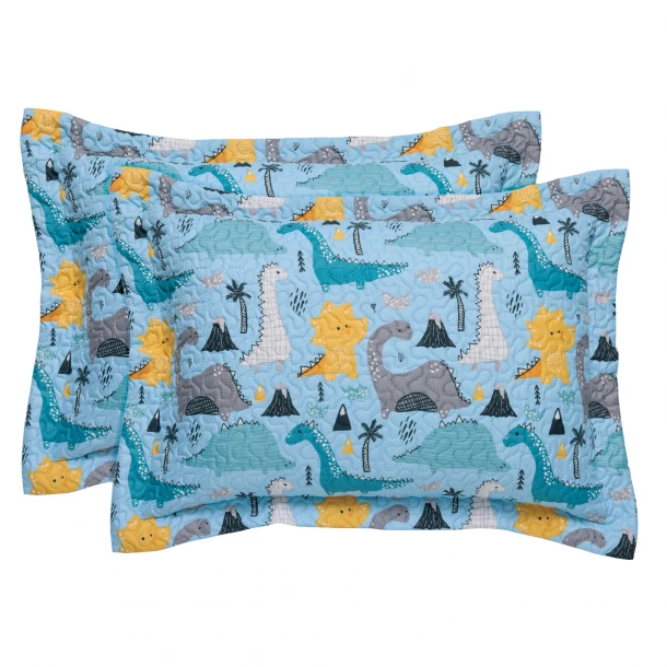 Ζεύγος Διακοσμητικές Μαξιλαροθήκες Microfiber 50x70+5εκ. Kids 4928 Μπλε-Γκρι Das Home