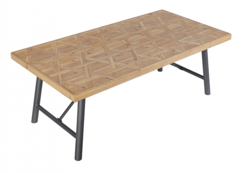 Τραπεζάκι Μεταλλικό - Ξύλινο 120x60x44,5εκ. ESPIEL DIL104