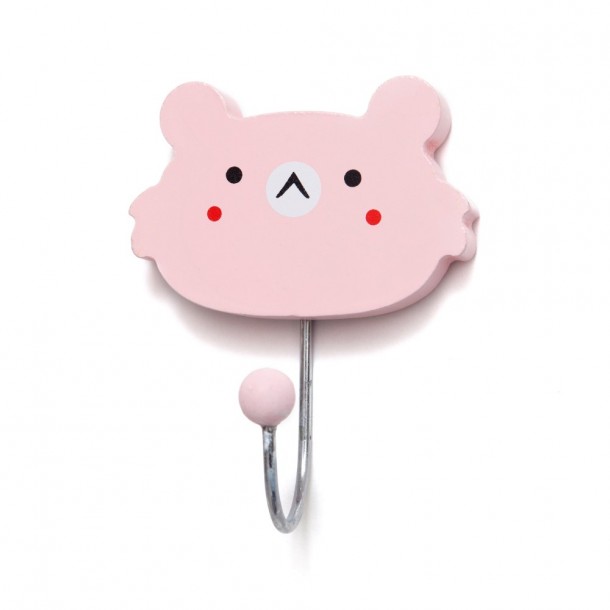 Κρεμάστρα Τοίχου Μεταλλική-Ξύλινη Pink Koala Petit Monkey PTM-HKFpink