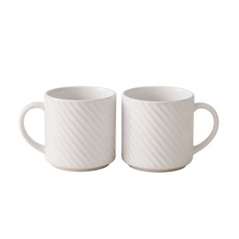 Κούπα Σετ 2τμχ Κεραμική Λευκή 240ml-Φ8,5x7εκ. iliadis 94866