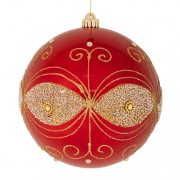 Χριστουγεννιάτικη Μπάλα Πλαστική Περλέ Κόκκινη 25εκ. iliadis 90970