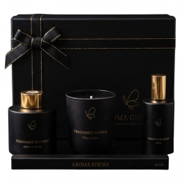 Σετ 2 Αρωματικά Diffuser 100ml Με Κερί Μαύρο Σε Κουτί Δώρου iliadis 94994