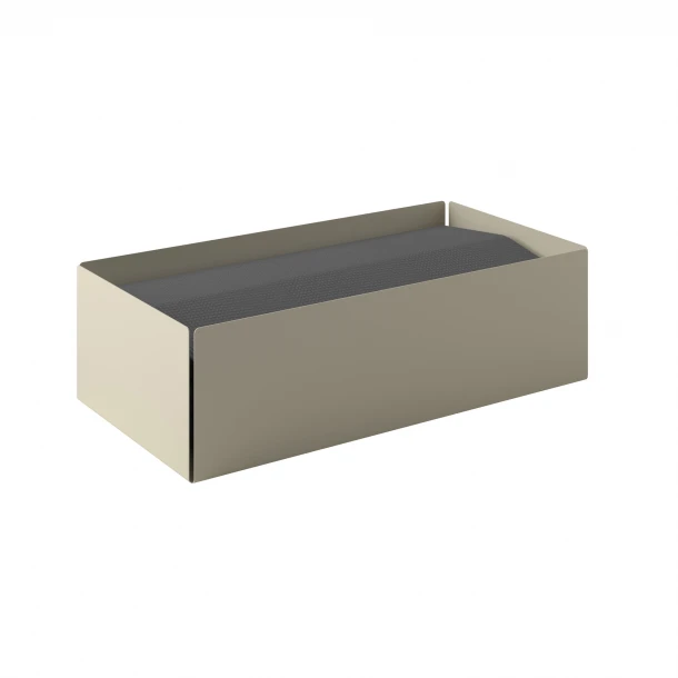 Θήκη Για Χειροπετσέτες Ανοξείδωτη Matt Ivory 25x13x7,5εκ. Pam & Co 121-703