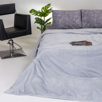 Κουβέρτα Flannel Υπέρδιπλη 220x240εκ. Tokyo Light Grey Melinen 20001924