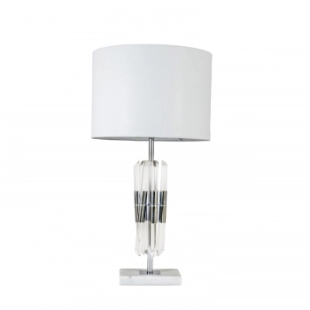 Φωτιστικό Επιτραπέζιο Λευκό-Ασημί 35x68εκ. Zen Collection 24.12.49902