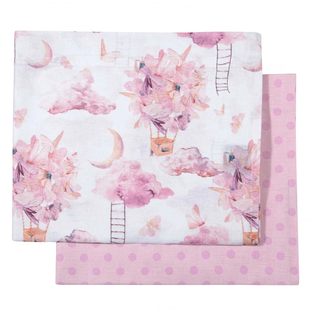 Σετ Σεντόνια Βαμβακερά Λίκνου 70x120εκ. Essential 8864 Pink Greenwich Polo Club