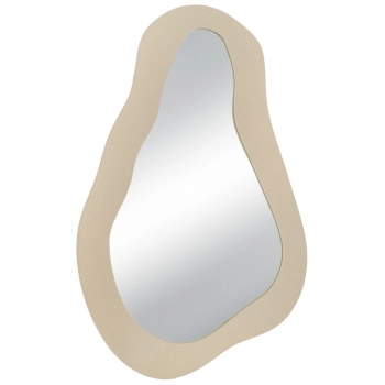 Καθρέπτης Τοίχου Μεταλλικός Κρεμ Ακανόνιστο Σχήμα 50x2x76εκ. iliadis 92570