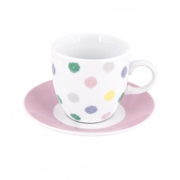 Σετ 6τμχ Φλυτζάνια Καφέ Πορσελάνης 90ml Polka Dots Max Home BBDG082070