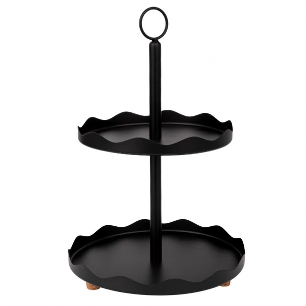 Ορντερβιέρα 2 Όροφη Μεταλλική Μαύρη Δ28x42εκ. iliadis 93108