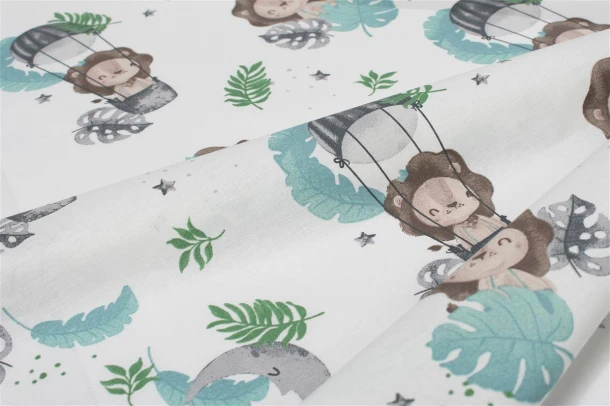 Πάνα Χασέ Βαμβακερή 80x80εκ. Lion 533 Sky Blue DimCol