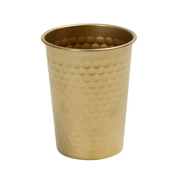 Ποτήρι Ανοξείδωτο Σφυρήλατο 18/10 Χρυσό Snow ESPIEL 400ml-8,6x10,8εκ. FEV229