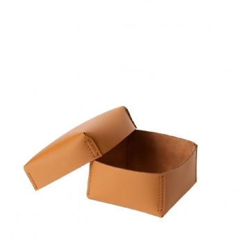 Κουτί Οργάνωσης Δερματίνη Καφέ 17x17x11εκ. ESPIEL RAG202