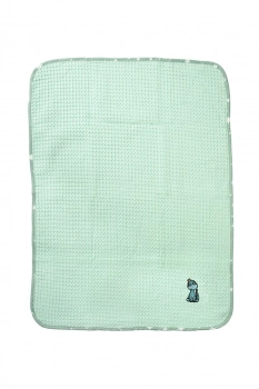 Κουβέρτα Πικέ Λίκνου 80x110εκ. Με Κέντημα Dinosaur 182 Mint DimCol