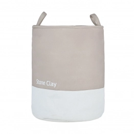 Καλάθι Απλύτων Υφασμάτινο 35x35x50εκ. Stone Clay Estia Tone Lab 02-41212