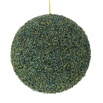 Χριστουγεννιάτικη Μπάλα Polyfoam Σμαραγδί Glitter 10εκ. iliadis 83511